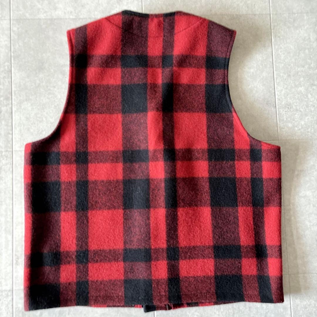 USA製 極美品 フィルソン マッキーノウール ベスト L レッドブラック 現行