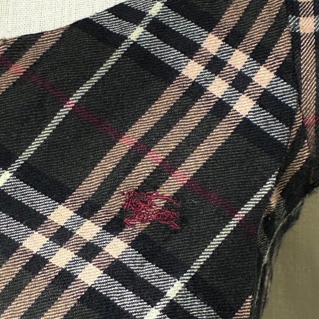 バーバリーブルーレーベル ノバチェック フレアワンピース ホースロゴ刺繍 38