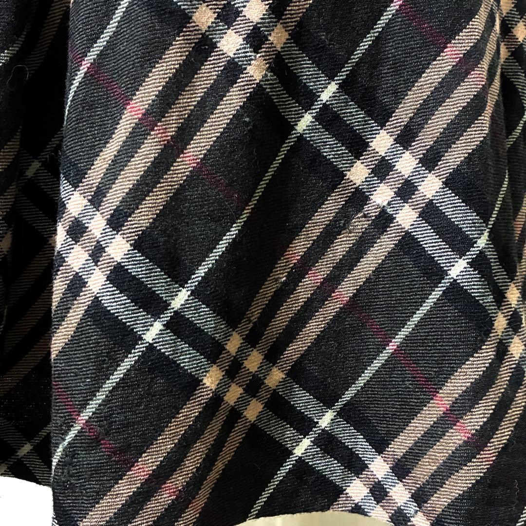 バーバリーブルーレーベル ノバチェック フレアワンピース ホースロゴ刺繍 38