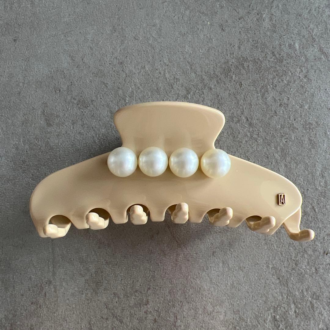 ALEXANDRE DE PARIS パール付きヘアクリップL