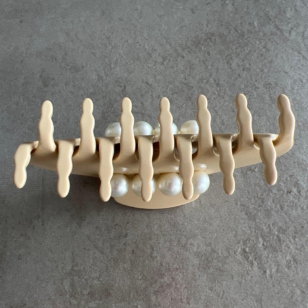 ALEXANDRE DE PARIS パール付きヘアクリップL