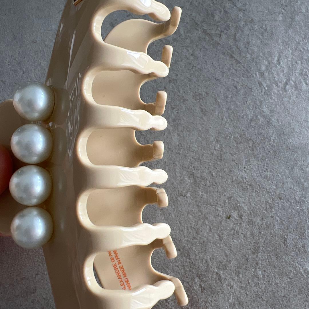 ALEXANDRE DE PARIS パール付きヘアクリップL