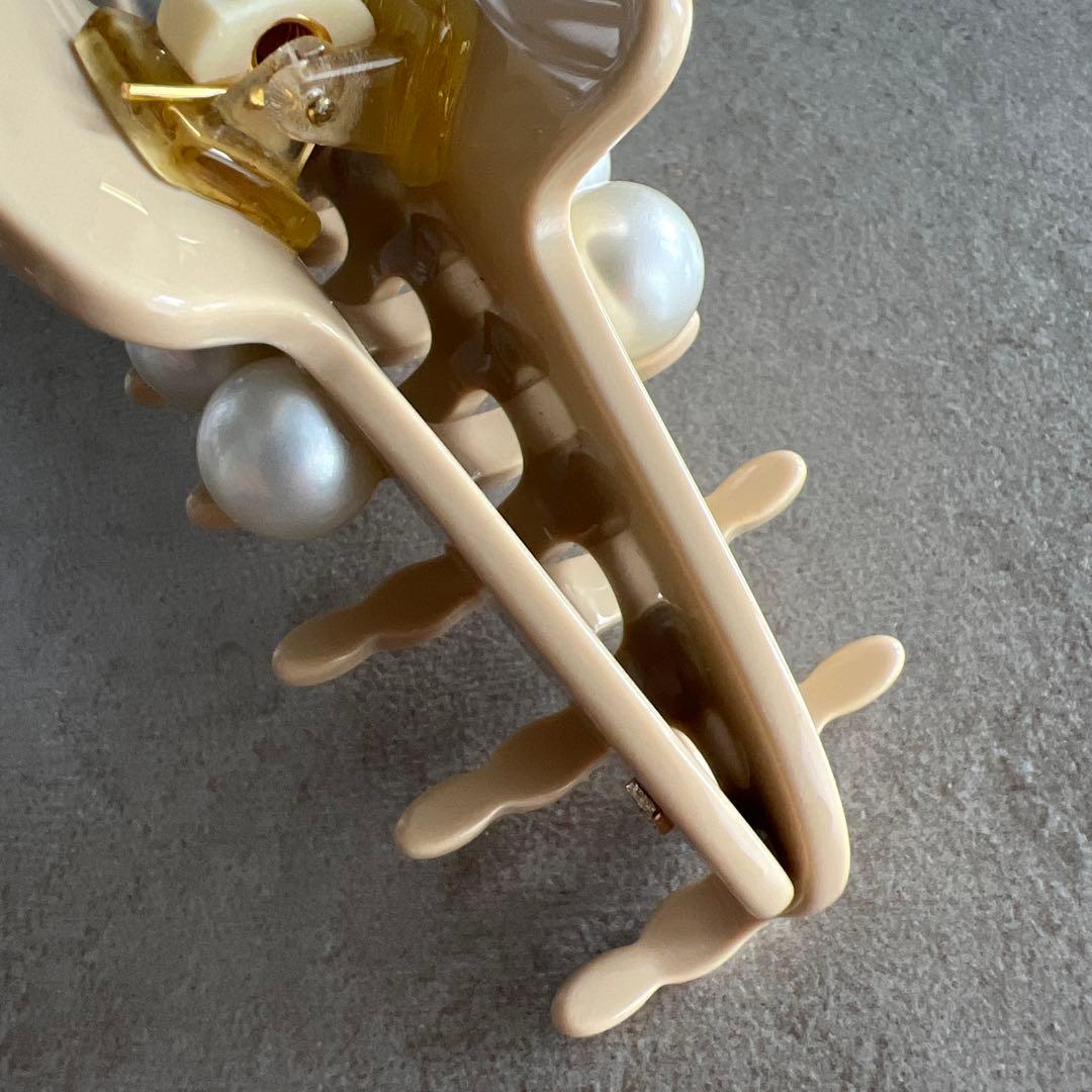 ALEXANDRE DE PARIS パール付きヘアクリップL