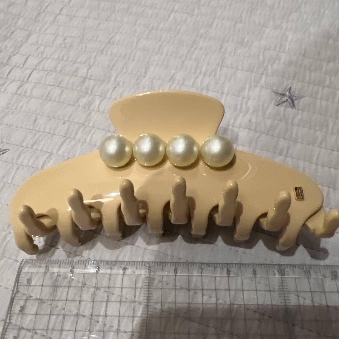 ALEXANDRE DE PARIS パール付きヘアクリップL