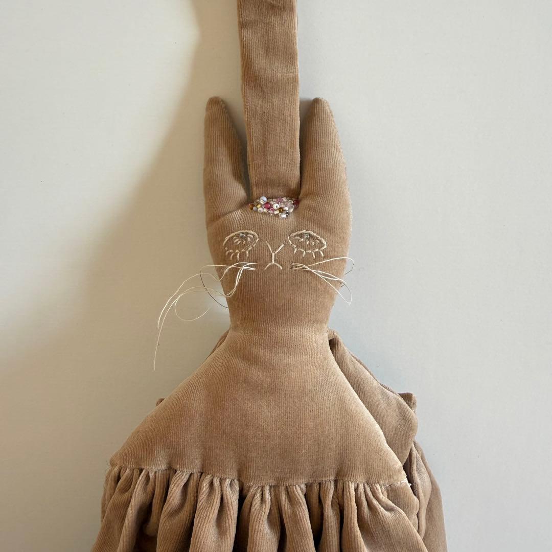 人気作家さま　ウサギ型ハンドバッグ ベージュ