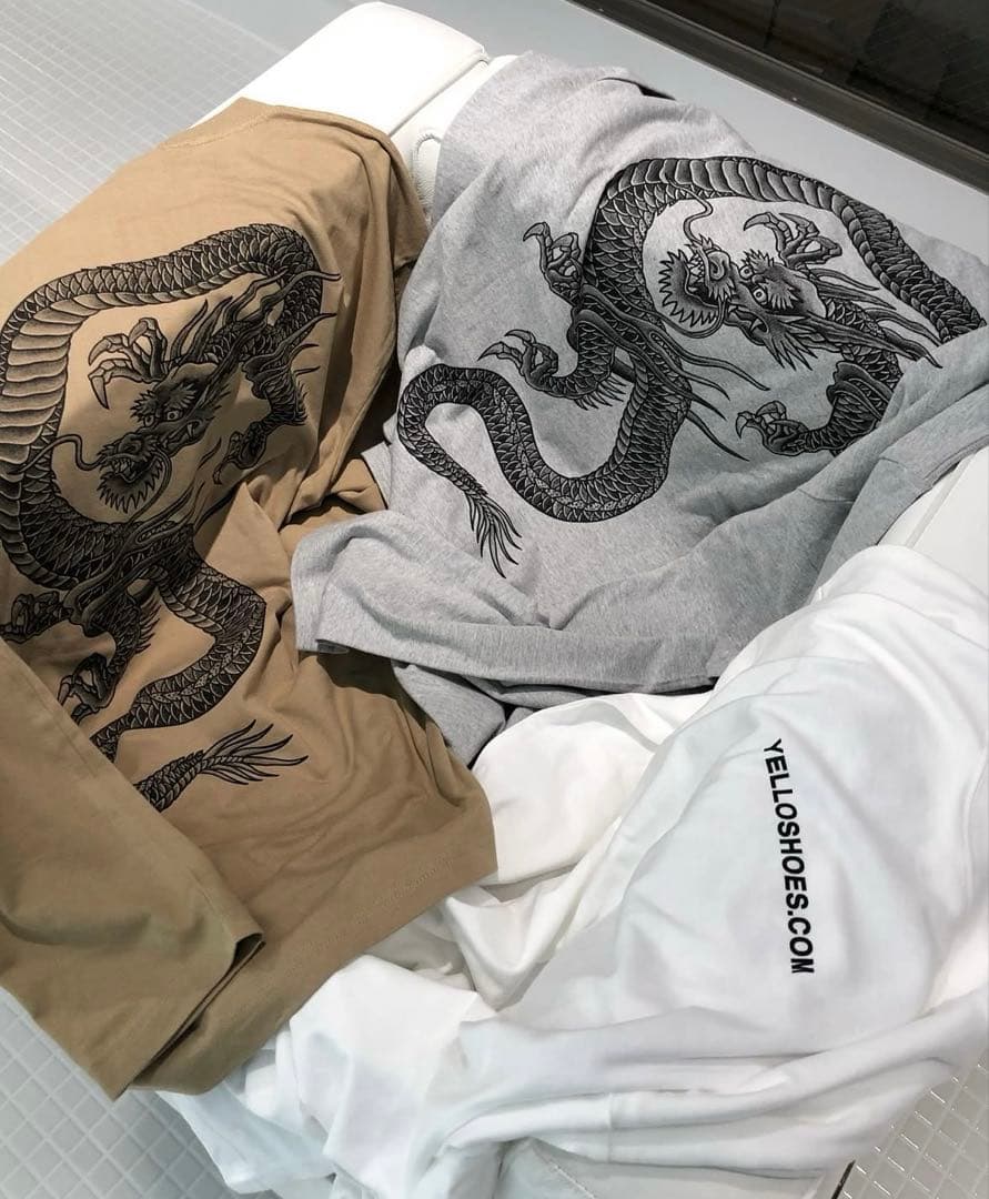 【新品未使用】激レア！YELLO ドラゴンロンT サンドベージュ