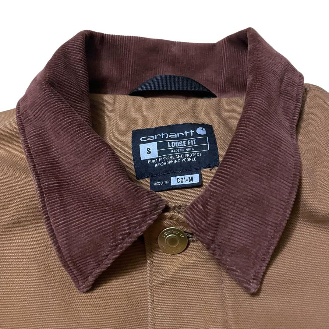 CarharttチョアコートSブラウンUSAワークジャケットダックジャケット