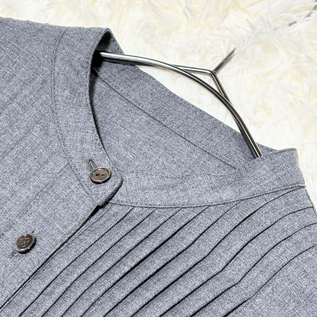 れい様【未使用タグ付き】23区　ウールストレッチツイル ピンタックワンピース