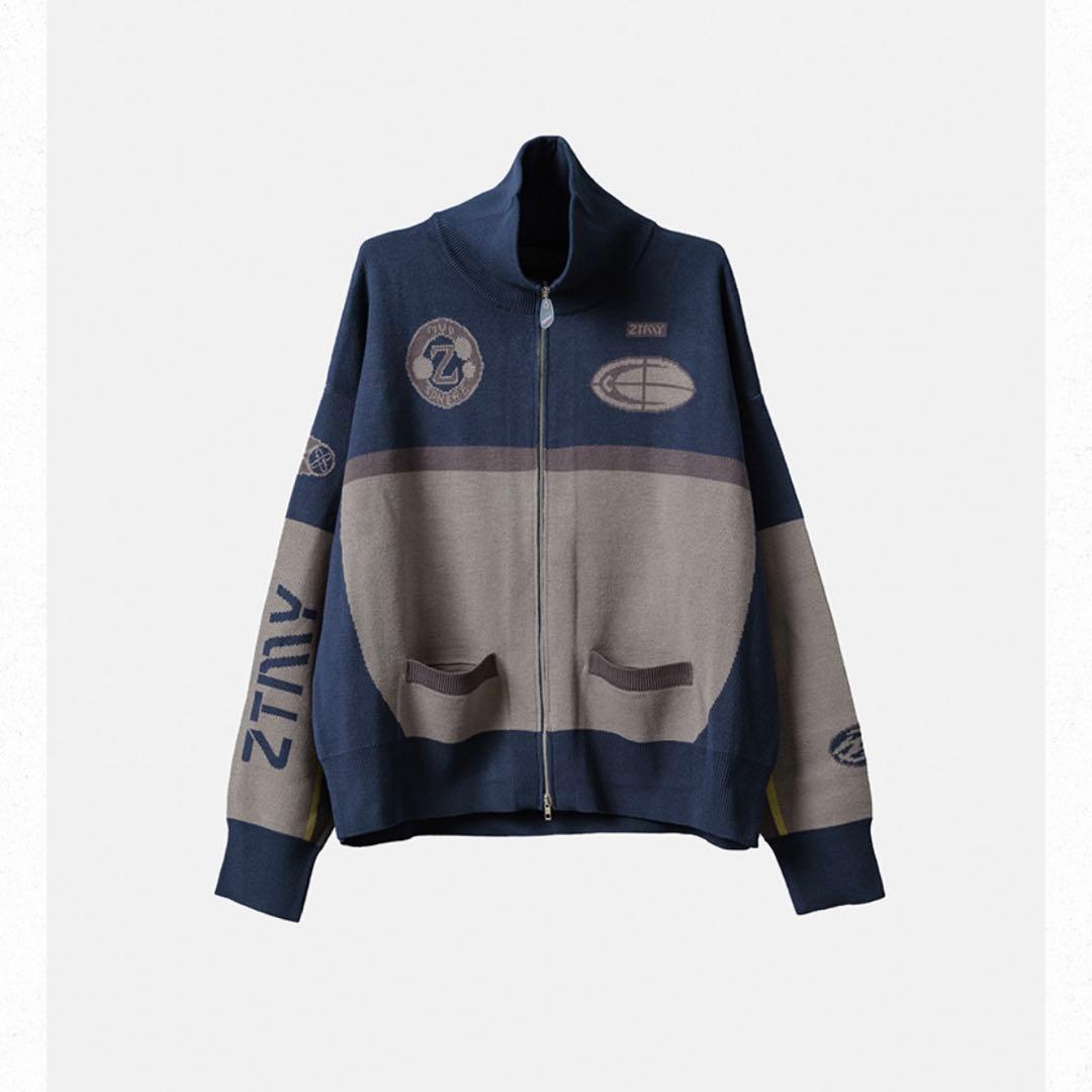 ずとまよ　Full Zip Knit Jersey (Navy) M