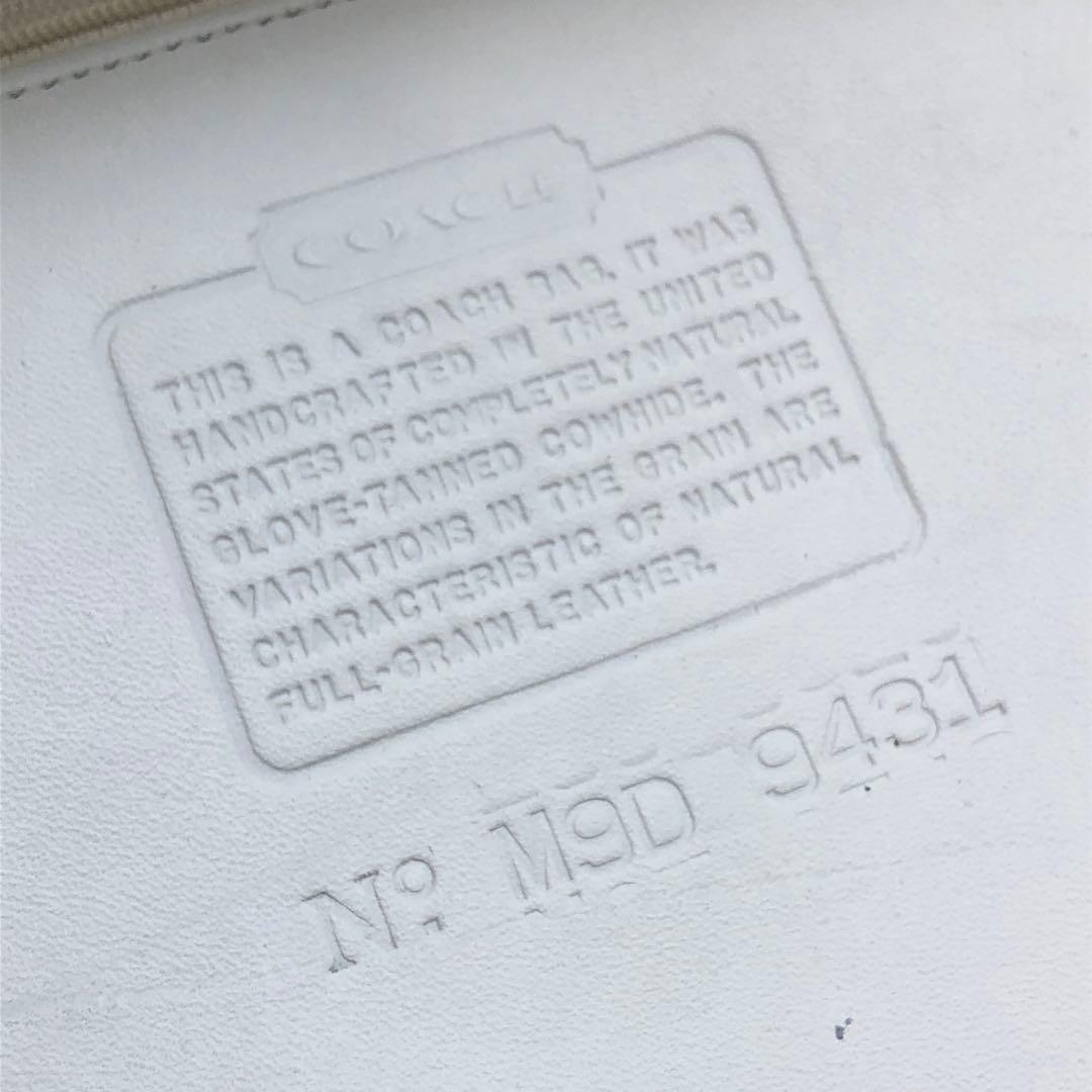 USA製 オールドコーチ ショルダーバッグ フラップ ホワイト レザー