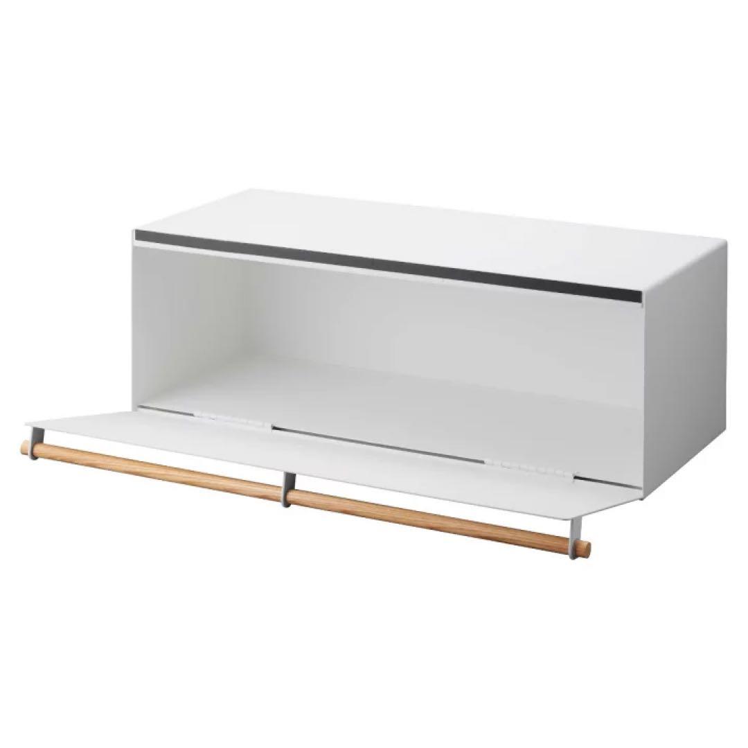 【新品】山崎実業 ブレッドケース トスカ ワイド ホワイト