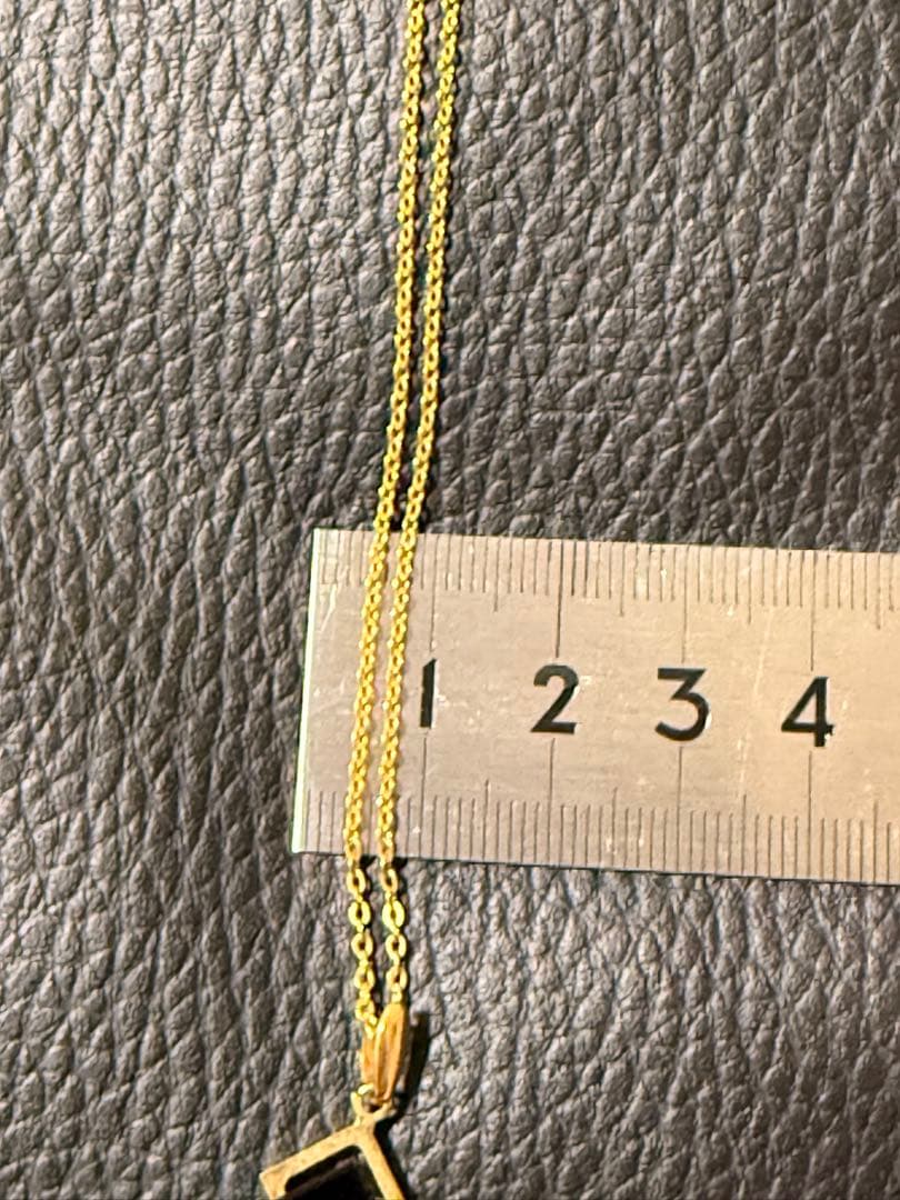 オニキス ゴールド ネックレス K18 ビンテージ ネックレス 天然石