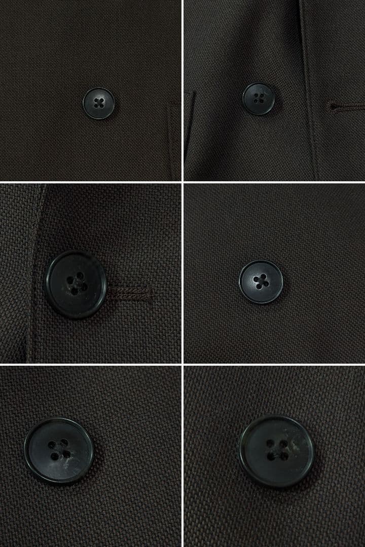 超高級★極美品★スティーブンアラン　ダブル6B　テーラードジャケット　ブラウン