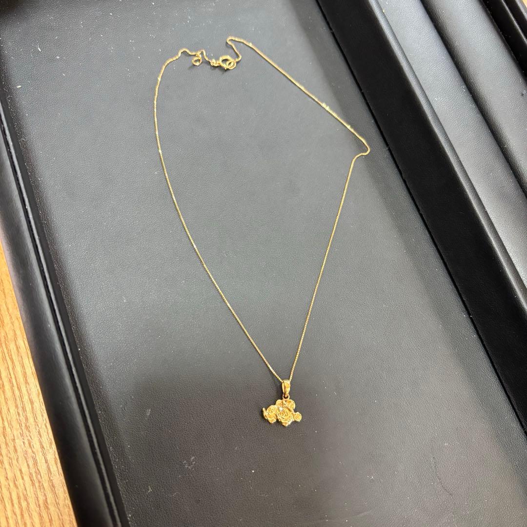 K18 ミッキー&ミニー ネックレス ダイヤ 18金 2.2g