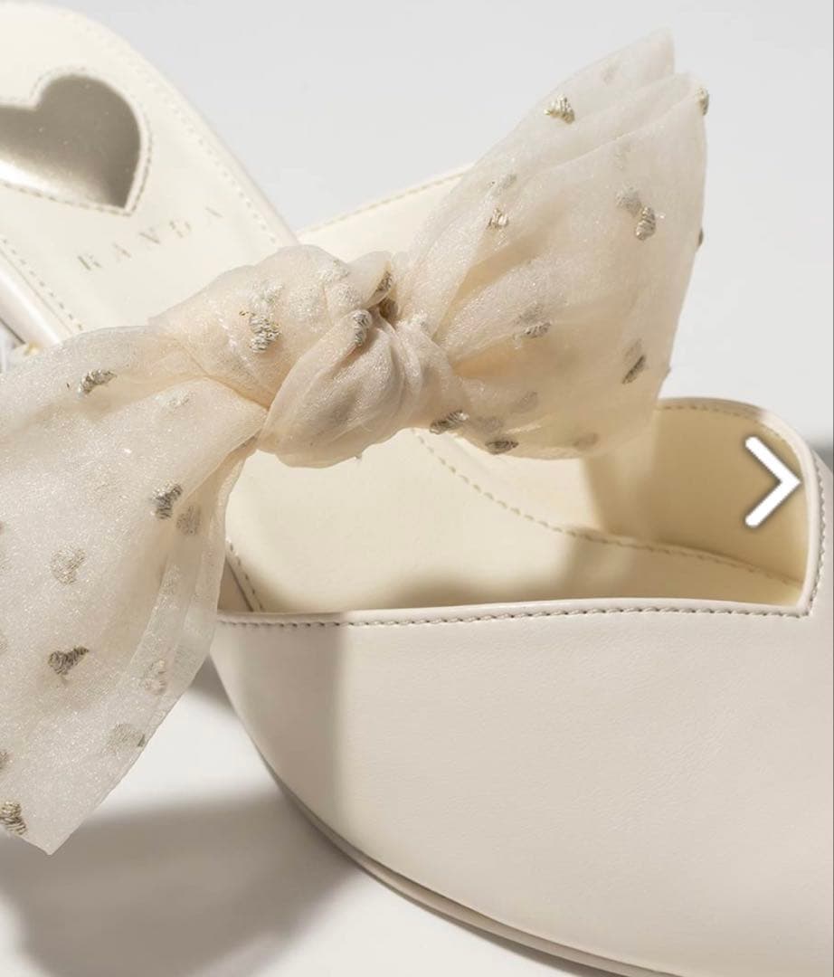 ランダRANDA HEARTCOLLECTION2WAYハート刺繍リボンミュール