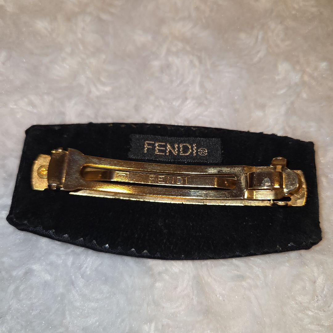 FENDI　 ズッカ柄バレッタ　ブラック