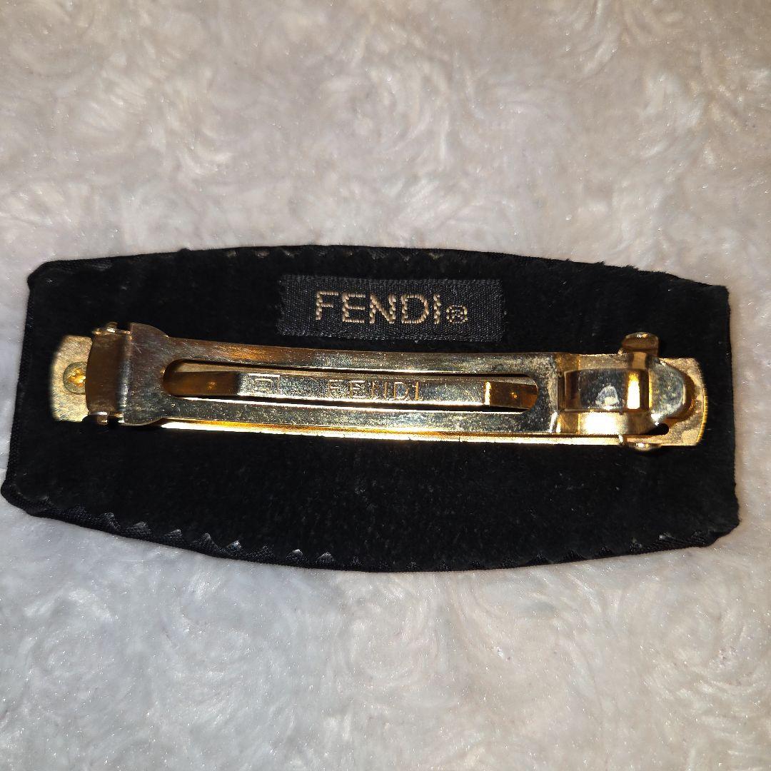 FENDI　 ズッカ柄バレッタ　ブラック