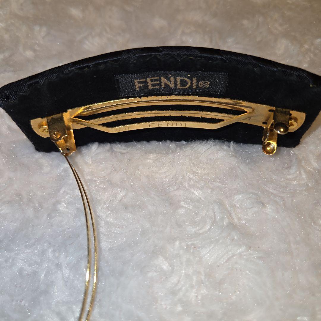 FENDI　 ズッカ柄バレッタ　ブラック