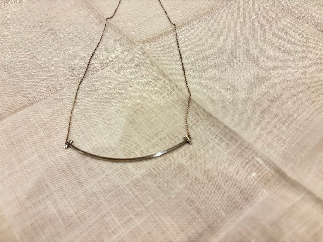 ティファニー　Tスマイル　ラージ　ネックレス　シルバー