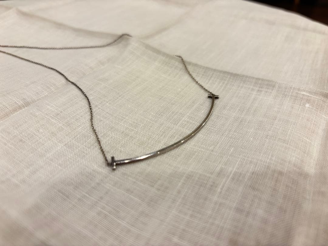 ティファニー　Tスマイル　ラージ　ネックレス　シルバー