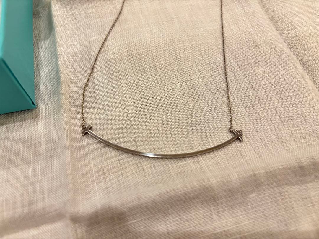 ティファニー　Tスマイル　ラージ　ネックレス　シルバー