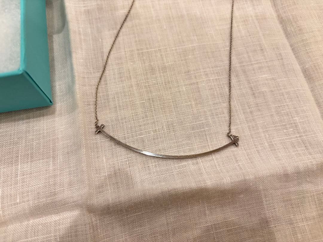 ティファニー　Tスマイル　ラージ　ネックレス　シルバー