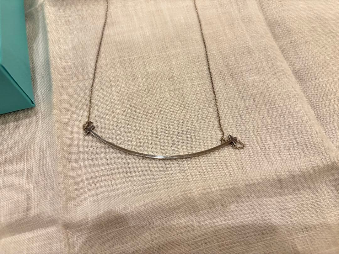 ティファニー　Tスマイル　ラージ　ネックレス　シルバー