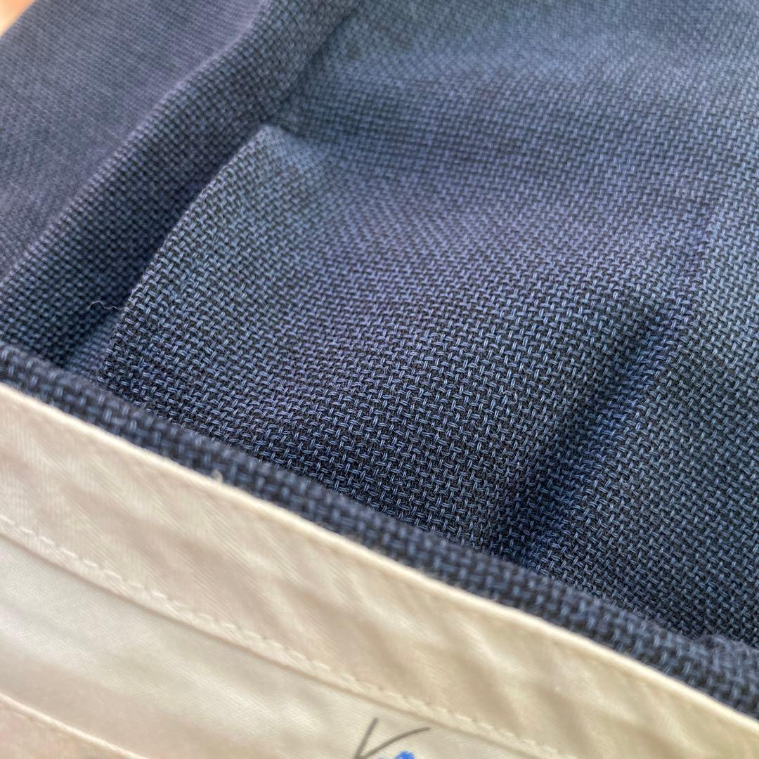 KENZO ダークブルー ダブルブレストスーツ　日本製　（株）ライカ　夏用