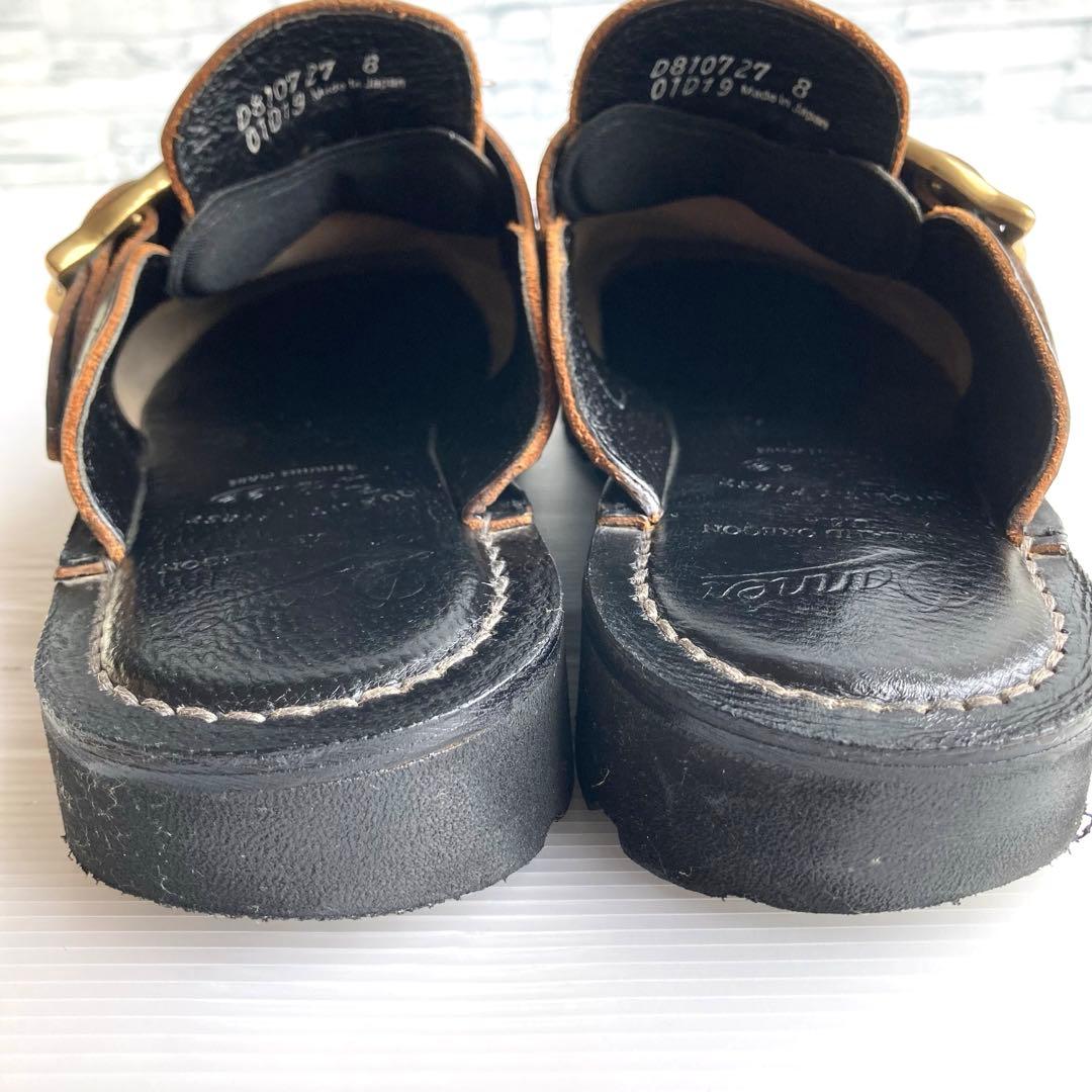 【✨美品】CALEE × DANNER レザー コラボ サンダル 黒色 26㎝