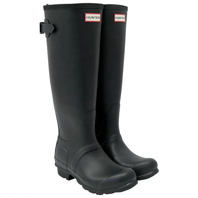 新品ハンターHUNTERレディースレインブーツ・ブラック　UK6-25cm