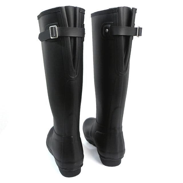 新品ハンターHUNTERレディースレインブーツ・ブラック　UK6-25cm