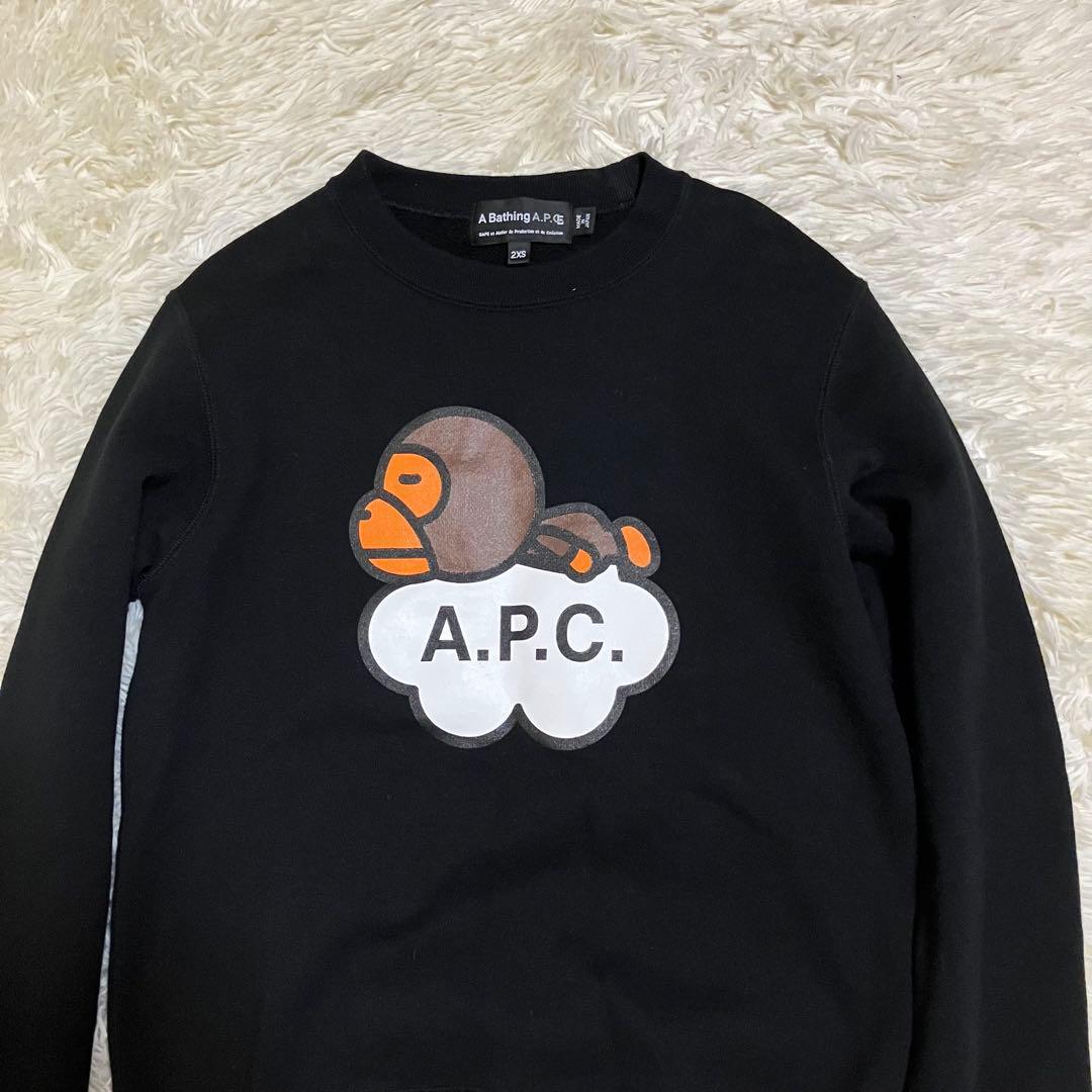 美品　アベイシングエイプ　アーペーセー　ロゴ　マイロ　スウェット