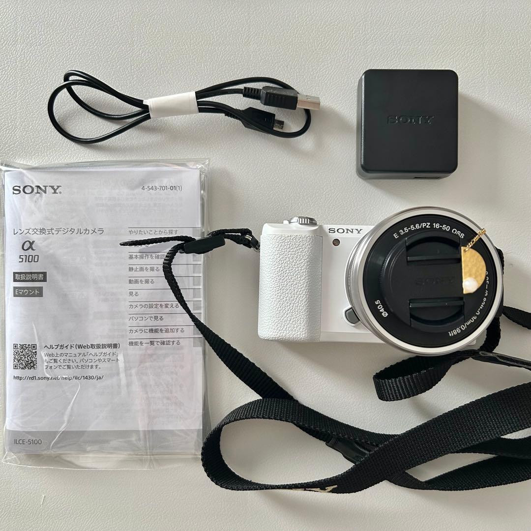 美品/送料込み⚫︎SONY α アルファ 5100 ミラレース一眼カメラ 取説付き