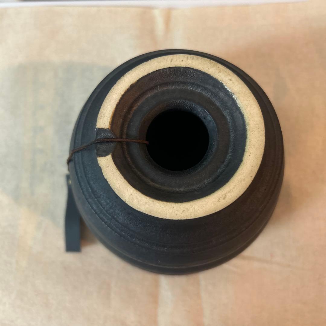 【新品未使用】カタチ製作所　Mederu pot ベル Mサイズ　レザーブラック