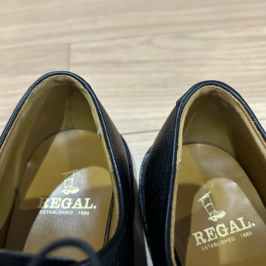 リーガル　プレントゥシューズ　シボ革