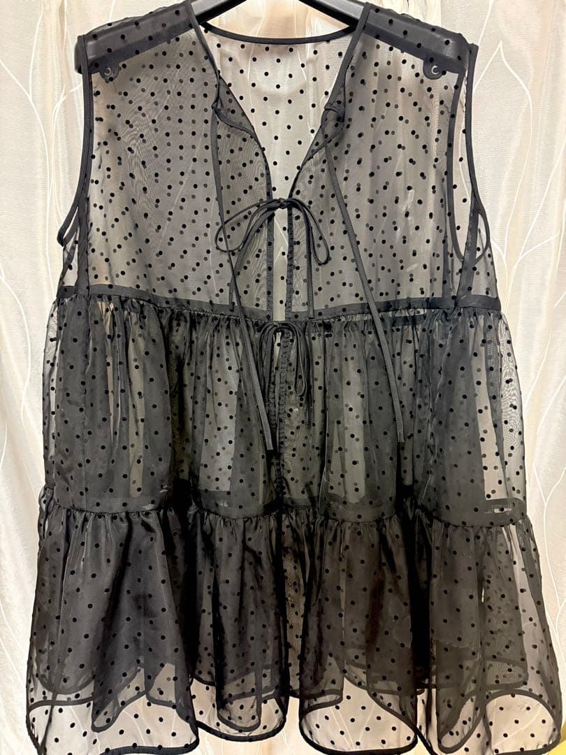 YORI ドットフロッキーティアードジレ