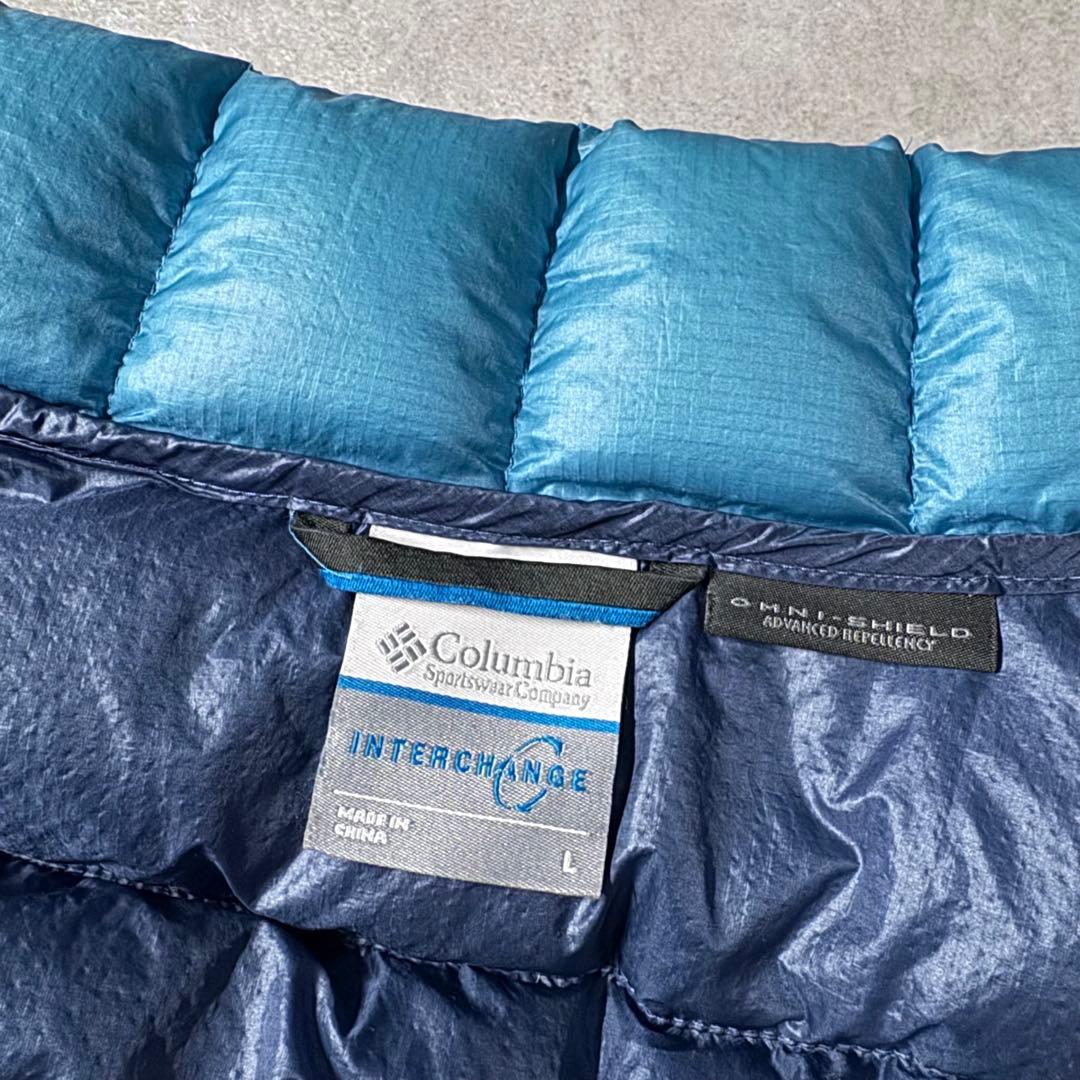 columbia down jacket puffer padded 水色
