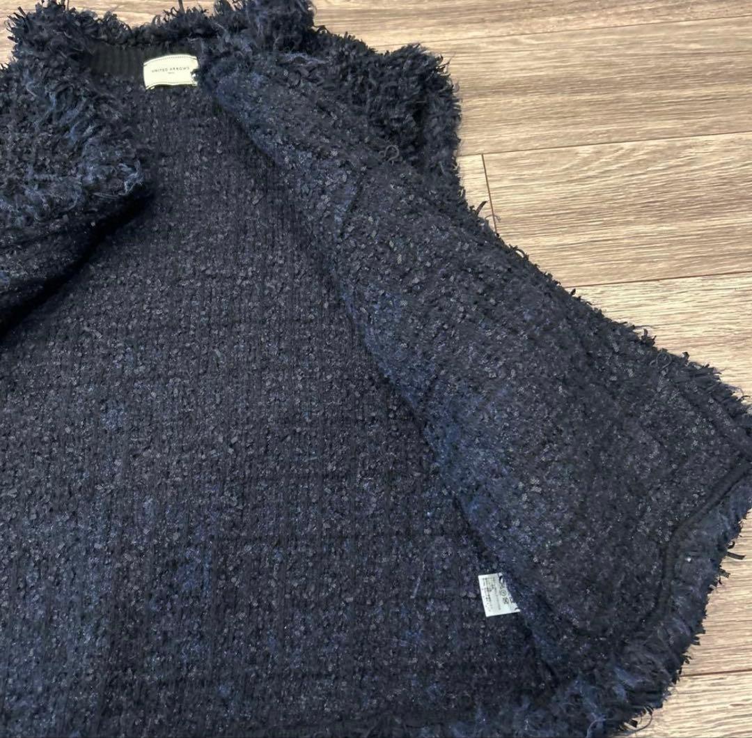 ユナイテッドアローズ ミックスチェックツイードニットベスト