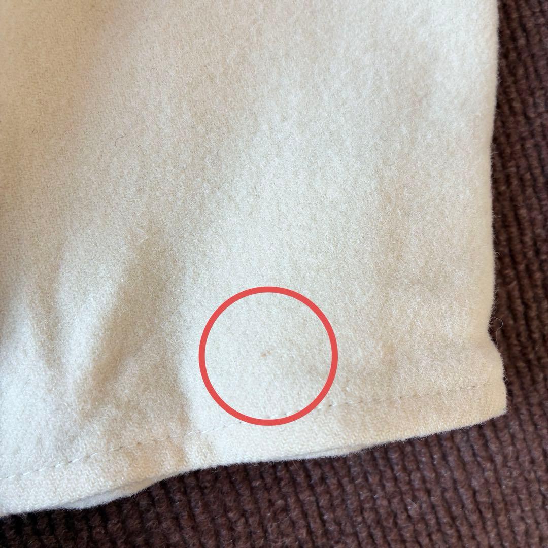 バーバリーブルーレーベル フードジップコート ウール アイボリー ノバチェック