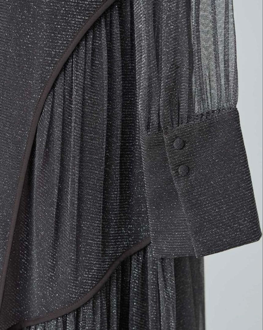 niana ラメチュールAラインドレス　ブラウン　M