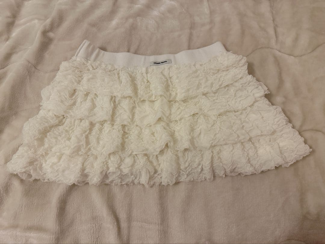 crank クランク　カンカンフリルミニスカート