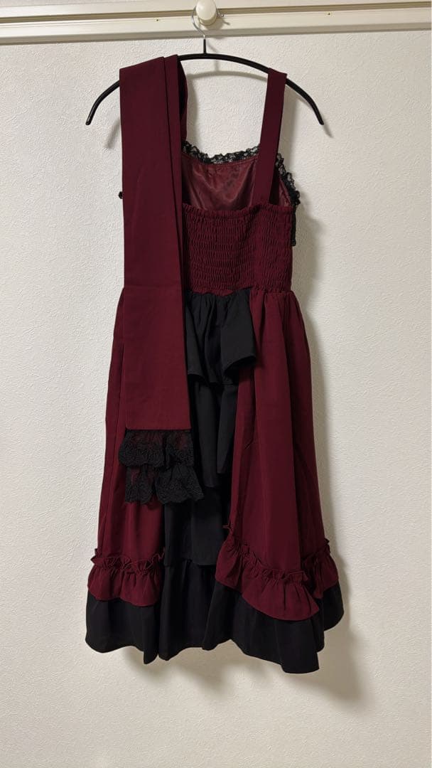 不思議の国のジャンパースカート【受注生産】(ワイン-M)