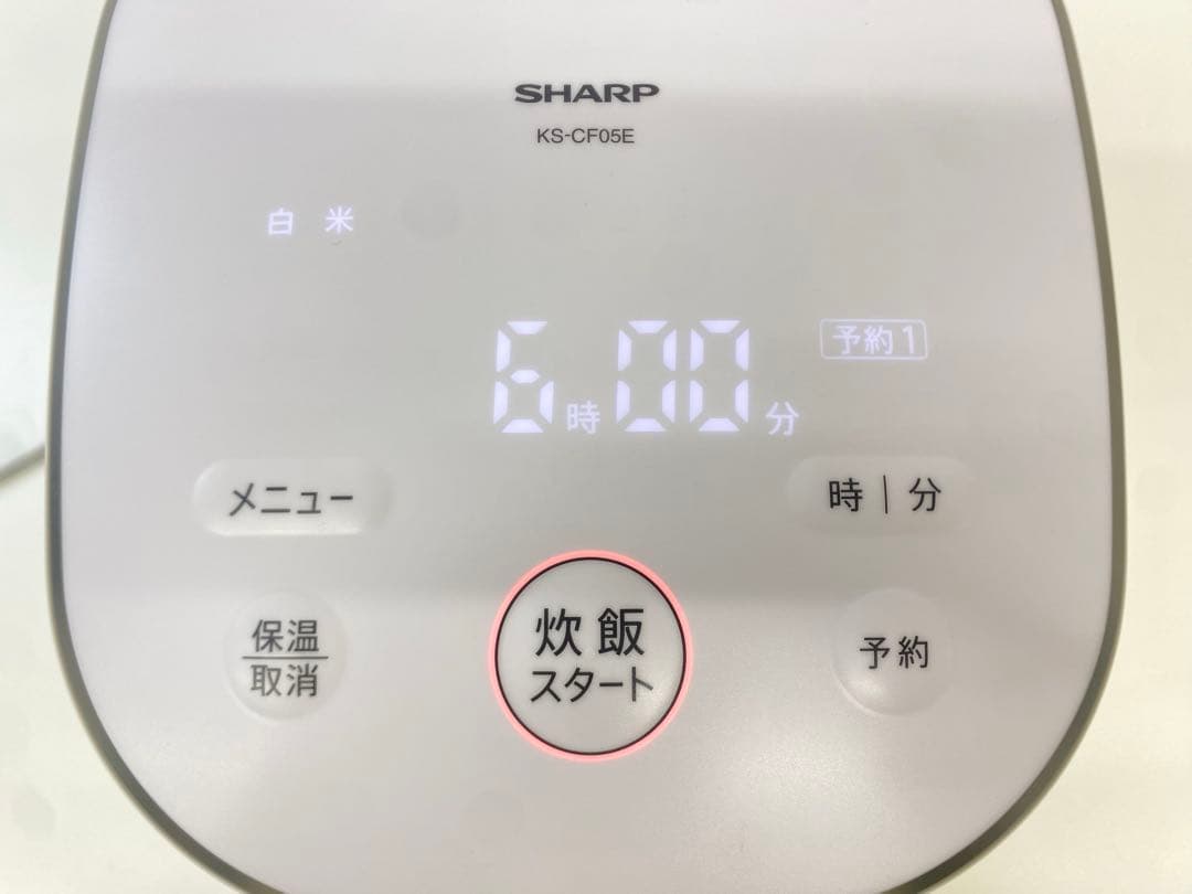 SHARP シャープ 炊飯器 KS-CF05E-W ホワイト 2024年製