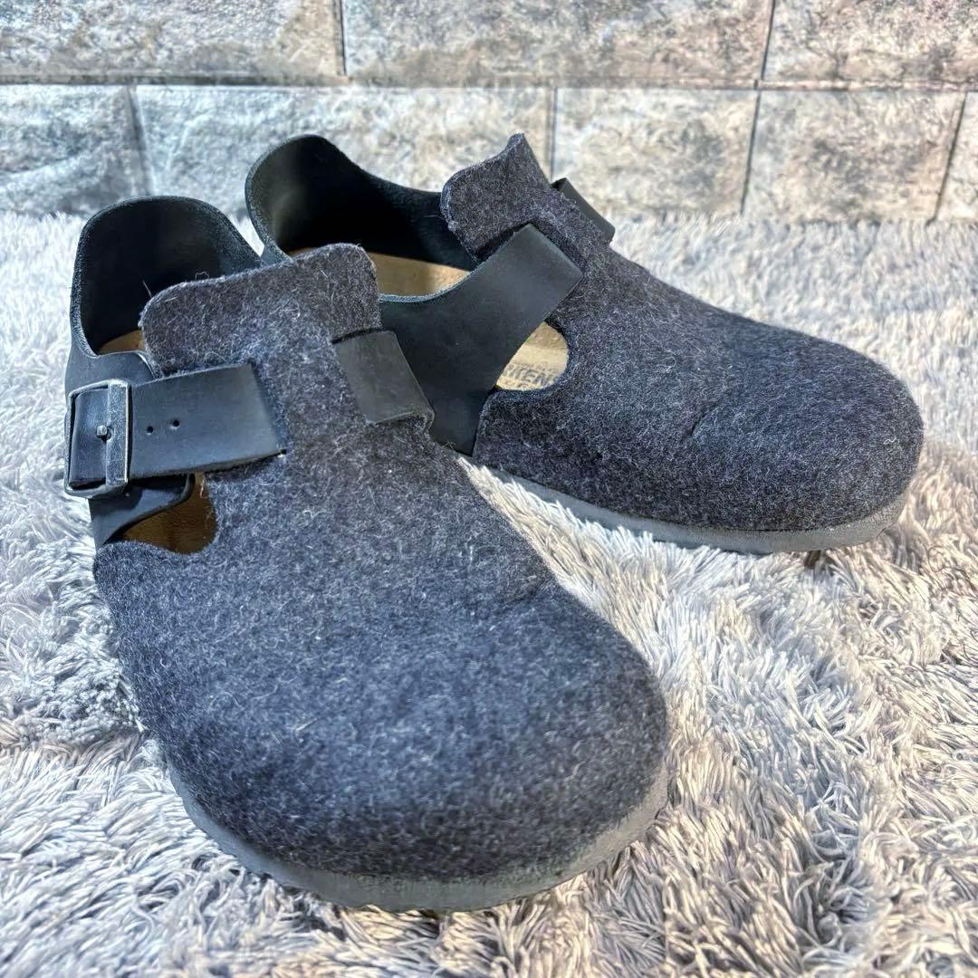 美品❣️ BIRKENSTOCK ビルケンシュトック ロンドン ウール グレー