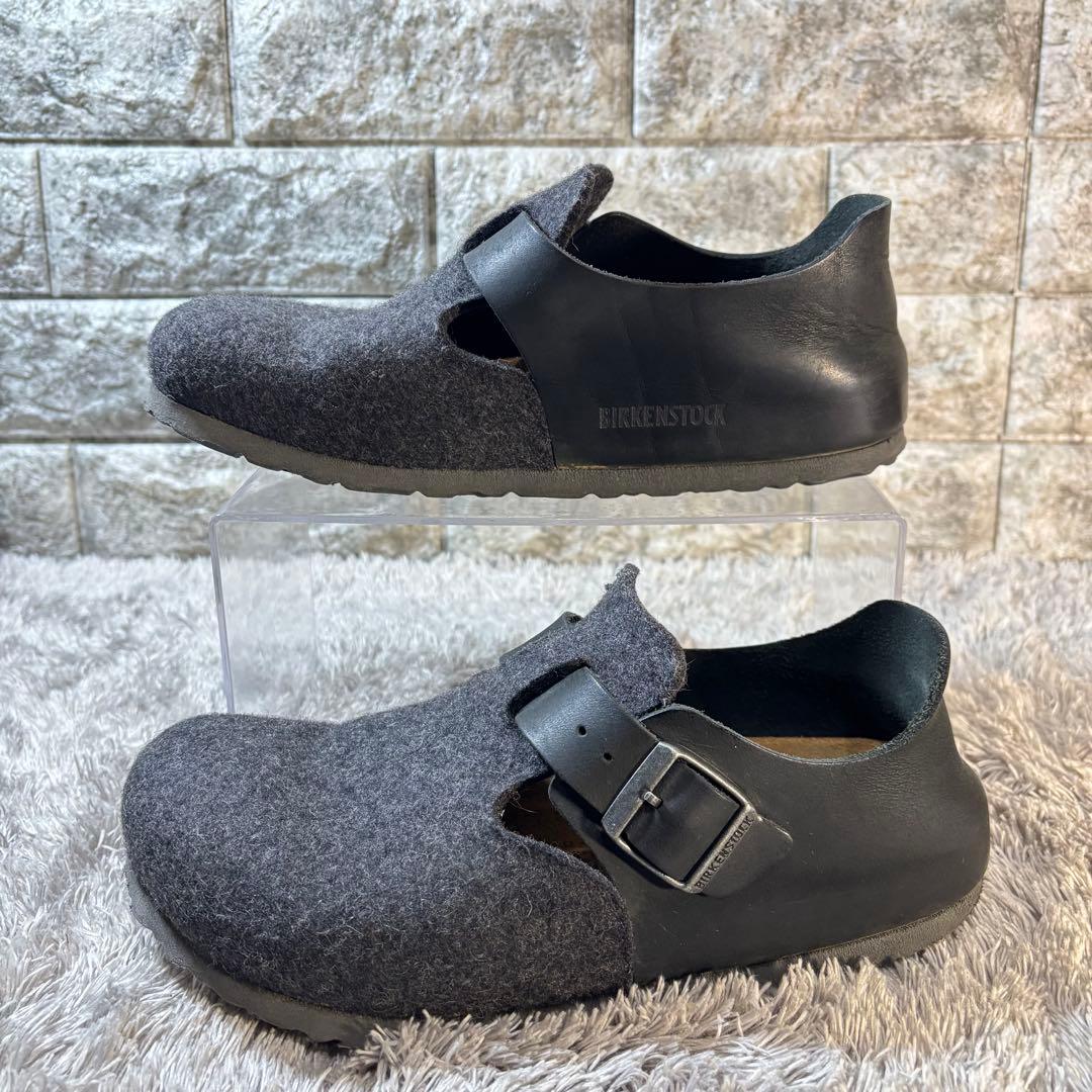 美品❣️ BIRKENSTOCK ビルケンシュトック ロンドン ウール グレー