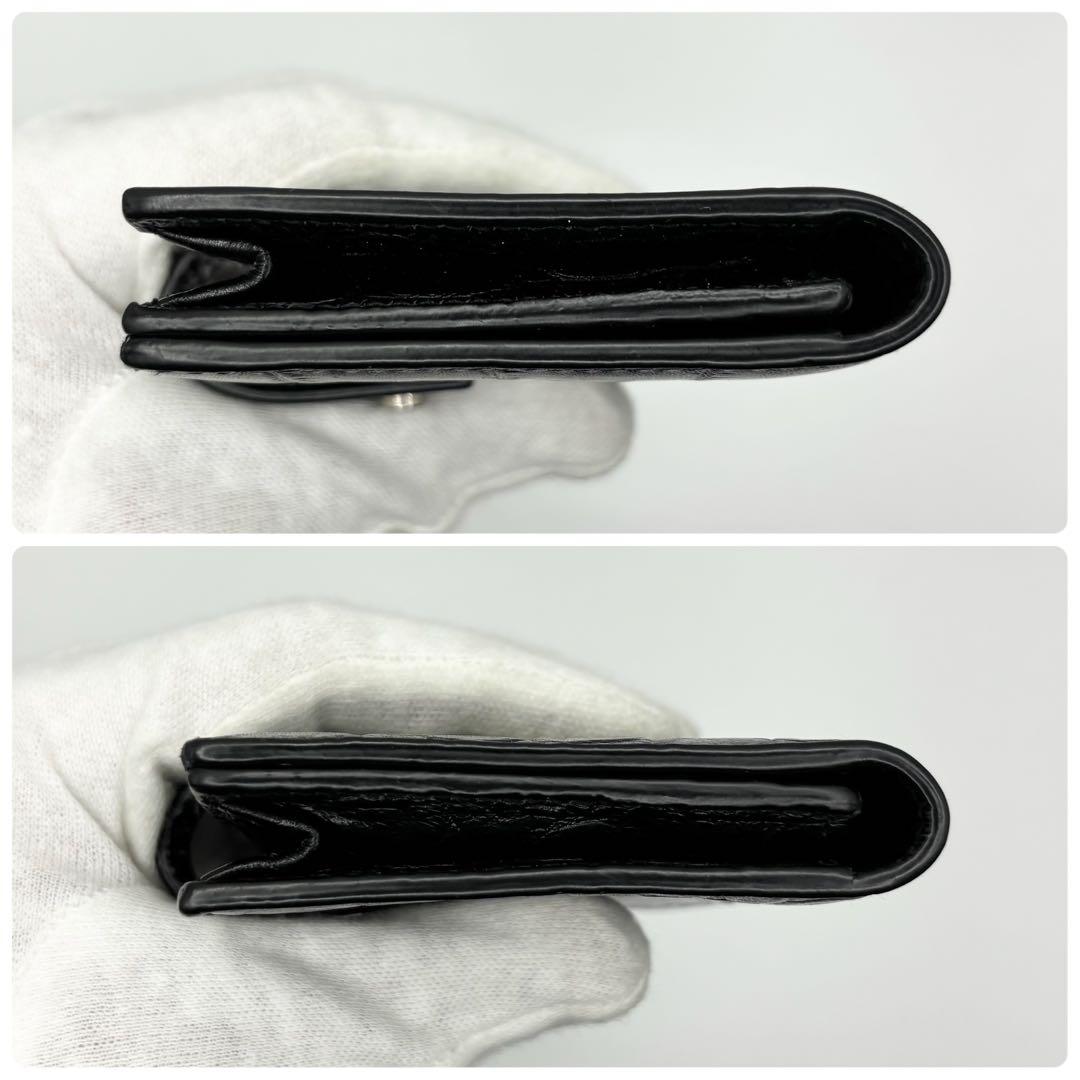 ✨極美品✨サンローラン　カードケース　カサンドラ　ロゴ　クロコ　型押し　レザー