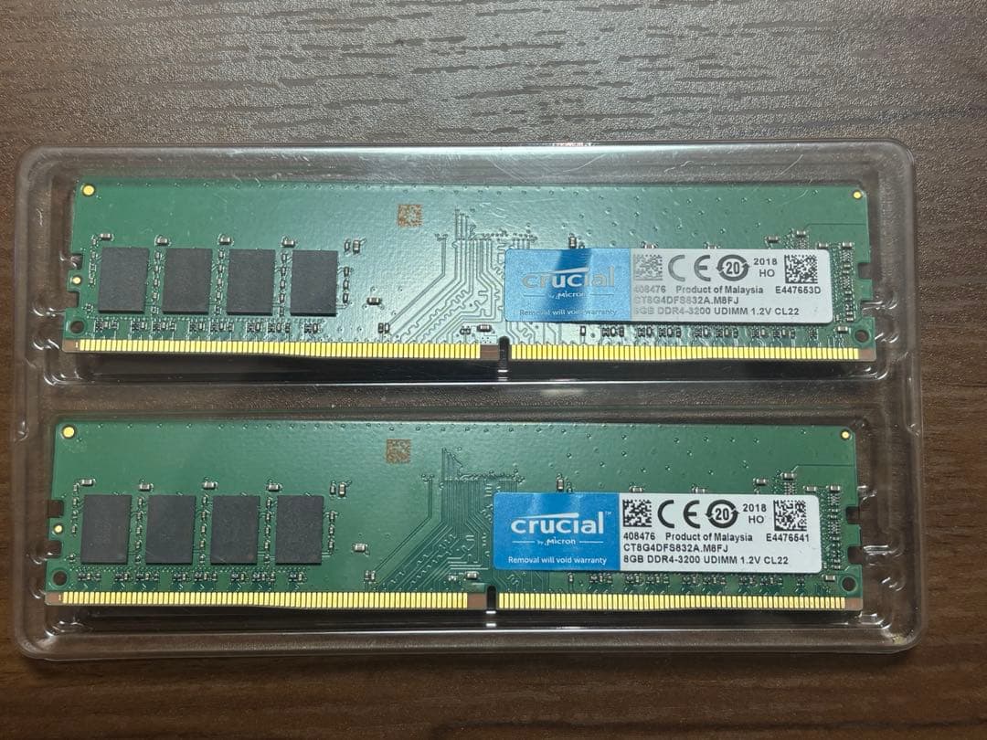 DDR4 メモリ 8GB×2枚