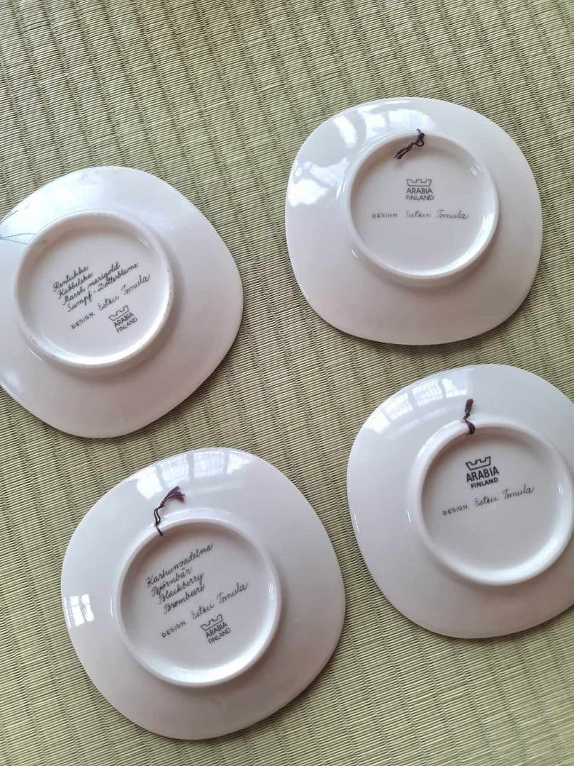 美品　アラビア　ボタニカ　陶板　４枚セット