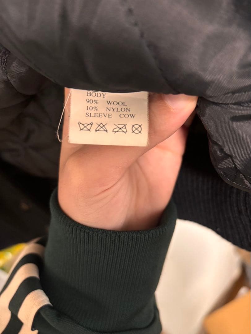 美品　GDC グランドキャニオン　スタジャン ネイビー/ホワイト　レザー　S