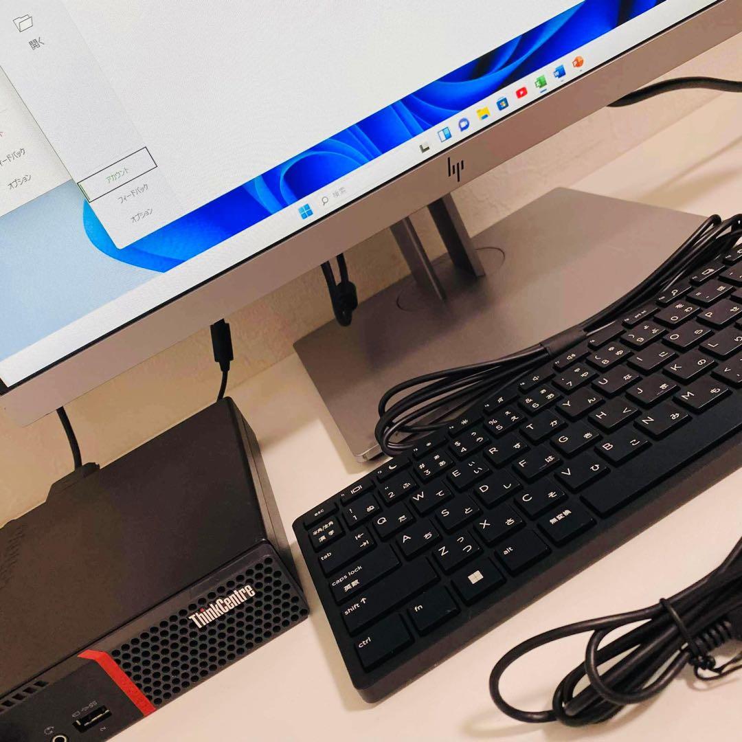 Y722 LENOVOデスクトップ23インチ大画面高速Windows11オフィス